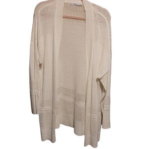 Ricki's Eyelet Cardigan size XXL white